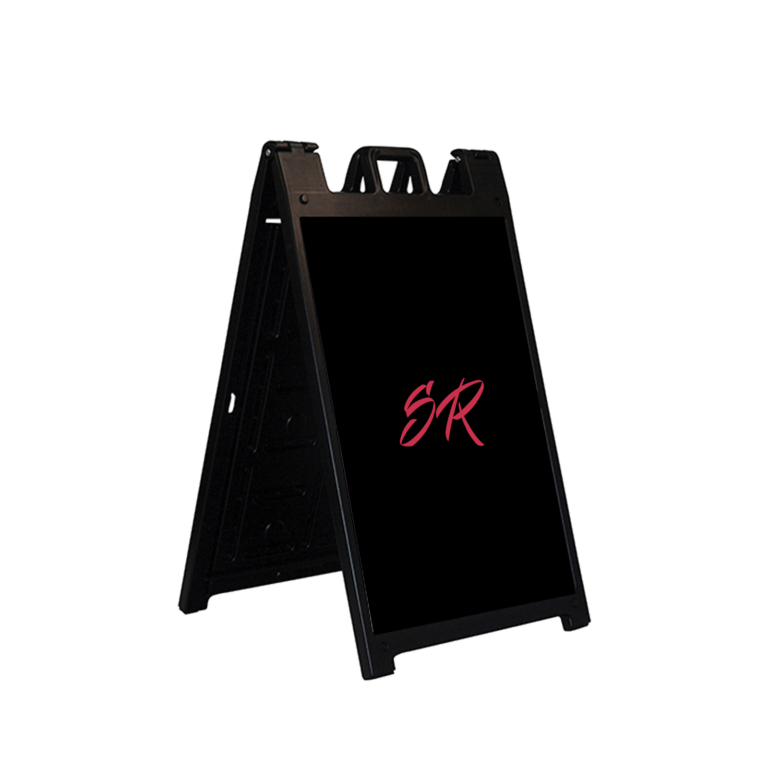 AFrame Signs Stained Red Printing