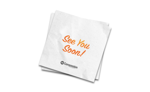 See You Soon Pop Sign - Stained Red Printing